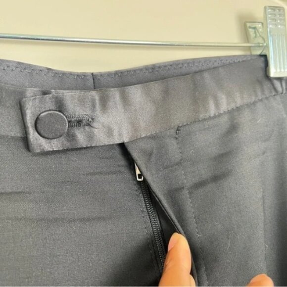 J. Lindeberg Virgin Wool Trousers Satin Trim Tuxedo Stripe Porter Fresco Tux 50 - Picture 5 of 7